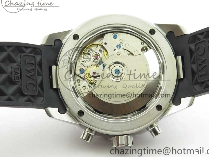 MIROTIME 0117 Aquatimer Chrono IW376702 SS BLS 1:1 Best Edition Black Dial on Black Rubber Strap A WellDesigned 7105